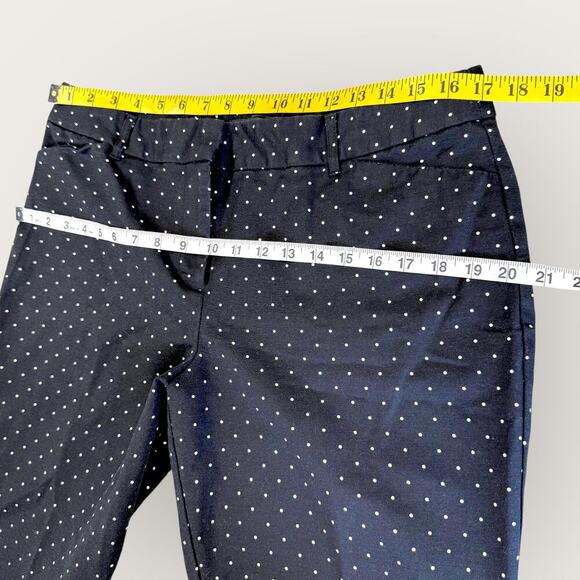 Liz Claiborne Classic Career Crop Tapered Ankle Pants Size 12 Black White Polka - Picture 10 of 13